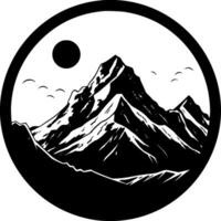 Berge - - minimalistisch und eben Logo - - Vektor Illustration