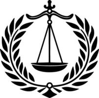 Gerechtigkeit - - minimalistisch und eben Logo - - Vektor Illustration