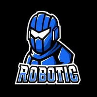 moderne Robotersport- oder Esport-Gaming-Maskottchen-Logo-Vorlage vektor