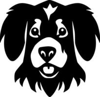 hund - minimalistisk och platt logotyp - vektor illustration