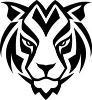 Tiger - - schwarz und Weiß isoliert Symbol - - Vektor Illustration