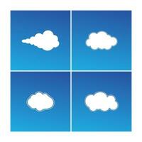 Wolke Blau Himmel Illustration Vektor eben Element Design