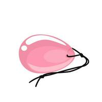 vektor illustration, yoni ägg, rosa jade liknar ägg för de terapi av kvinna intim organ, isolerat på en vit bakgrund.