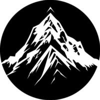 berg, minimalistisk och enkel silhuett - vektor illustration