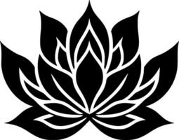 Lotus Blume, minimalistisch und einfach Silhouette - - Vektor Illustration
