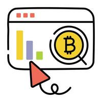 trendig bitcoin infographics vektor