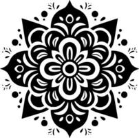 mandala - minimalistisk och platt logotyp - vektor illustration