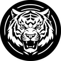 Tiger - - schwarz und Weiß isoliert Symbol - - Vektor Illustration