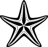 sjöstjärna, minimalistisk och enkel silhuett - vektor illustration