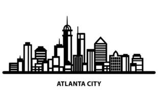 eben Vektor Illustration von Atlanta Stadt, Atlanta Stadt Horizont.