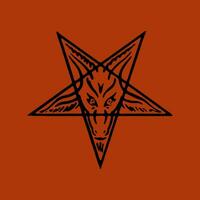 pentagram och ritual cirkel emblem och sigil ockult symboler jäkel tecken vektor
