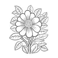 Blumen-Mandala-Malseite. Blumen-Vektor-Illustration vektor