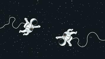 astronauter som flyger i rymden vektor
