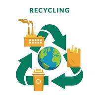 global Recycling nachhaltig Praktiken Methoden Ausübungen zu erstellen ein umweltfreundlich Lebensstil vektor