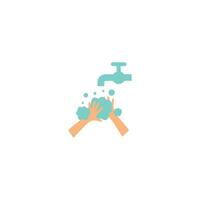 Hand Waschen Hygiene von Coronavirus Illustration vektor