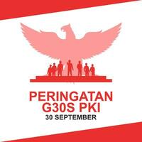 vektor illustration av de g30s pki som är firas varje september 30 i indonesien