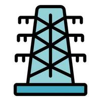 elektrisch Turm Symbol Vektor eben