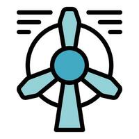 Wind Turbine Symbol Vektor eben