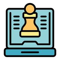 online Schach Symbol Vektor eben