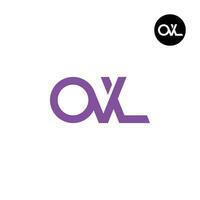 Brief ovl Monogramm Logo Design vektor