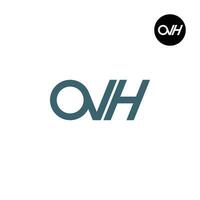 Brief oh Monogramm Logo Design vektor