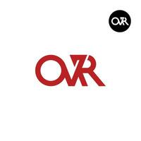 Brief ovr Monogramm Logo Design vektor