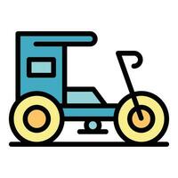 trishaw Symbol Vektor eben