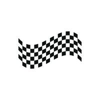 Rennen Flagge Welle Vektor Logo Design Vorlage