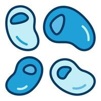 bakterie eller mikrober vektor begrepp blå ikon eller symbol