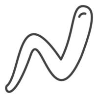 Bakterium Vektor Wurm Konzept dünn Linie Symbol oder Zeichen