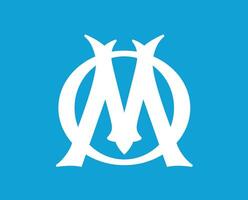 olympisch de marseille Verein Symbol Logo Liga 1 Fußball Französisch abstrakt Design Vektor Illustration mit Blau Hintergrund