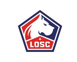 verloren lille Verein Logo Symbol Liga 1 Fußball Französisch abstrakt Design Vektor Illustration
