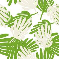 einfach organisch gestalten nahtlos Muster. tropisch Blätter Hintergrund. matisse inspiriert Dekoration Hintergrund. vektor
