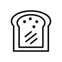 Toast Symbol Linie vektor