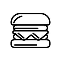 Burger Symbol Linie vektor