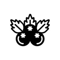 Beeren Symbol solide Stil vektor