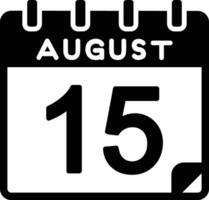 15 August eben Symbol vektor