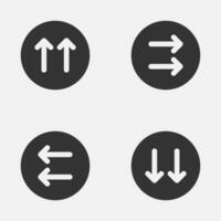 doppelt Pfeil Kreis Symbol oben richtig links Nieder doppelt Pflege Taste vektor