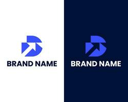 abstrakt Brief d mit Pfeil modern minimalistisch Logo Design vektor