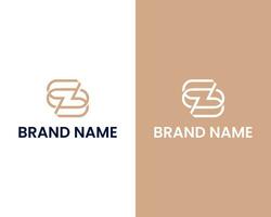 Brief z Monogramm Prämie Logo Design Vektor