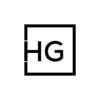 hg Marke Name Initiale Briefe Symbol. vektor