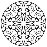 abstrakt Gekritzel Mandala von einfach Linien vektor