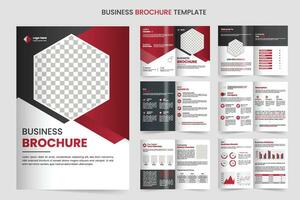 företag profil broschyr design minimal flersida företag broschyr mall design årlig rapport, kreativ design multipurpose mall med omslag vektor