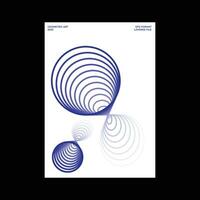 abstrakt geometrisk affisch design mall för webb baner, social media posta, tidskrift, bok omslag, flygblad, broschyr. vektor