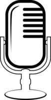 Mikrofon Jahrgang Podcast Symbol Illustration vektor