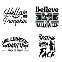 Halloween-Typografie-T-Shirt-Design vektor