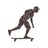 Skateboardfahrer Vektor Illustration Design. Skateboardfahrer Logo Design Vorlage.