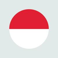 indonesisch National Flagge im Kreis gestalten Vektor Illustration