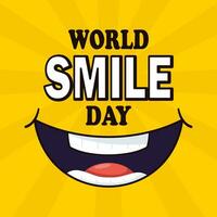 vektor grafisk av värld leende dag Bra för värld leende dag firande