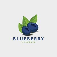blåbär logotyp, trädgård bruka färsk frukt vektor, elegant enkel design, symbol illustration mall vektor
